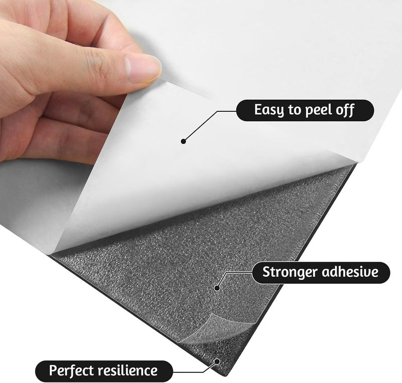 YOGHAVRS Adhesive Foam Roll Neoprene Sponge Foam Sheet Roll Closed Cell Insulation Closed Cell Foam Sheet Soundproof Foam Padding (Black, 12x59x1/8 Inches) - Image 4